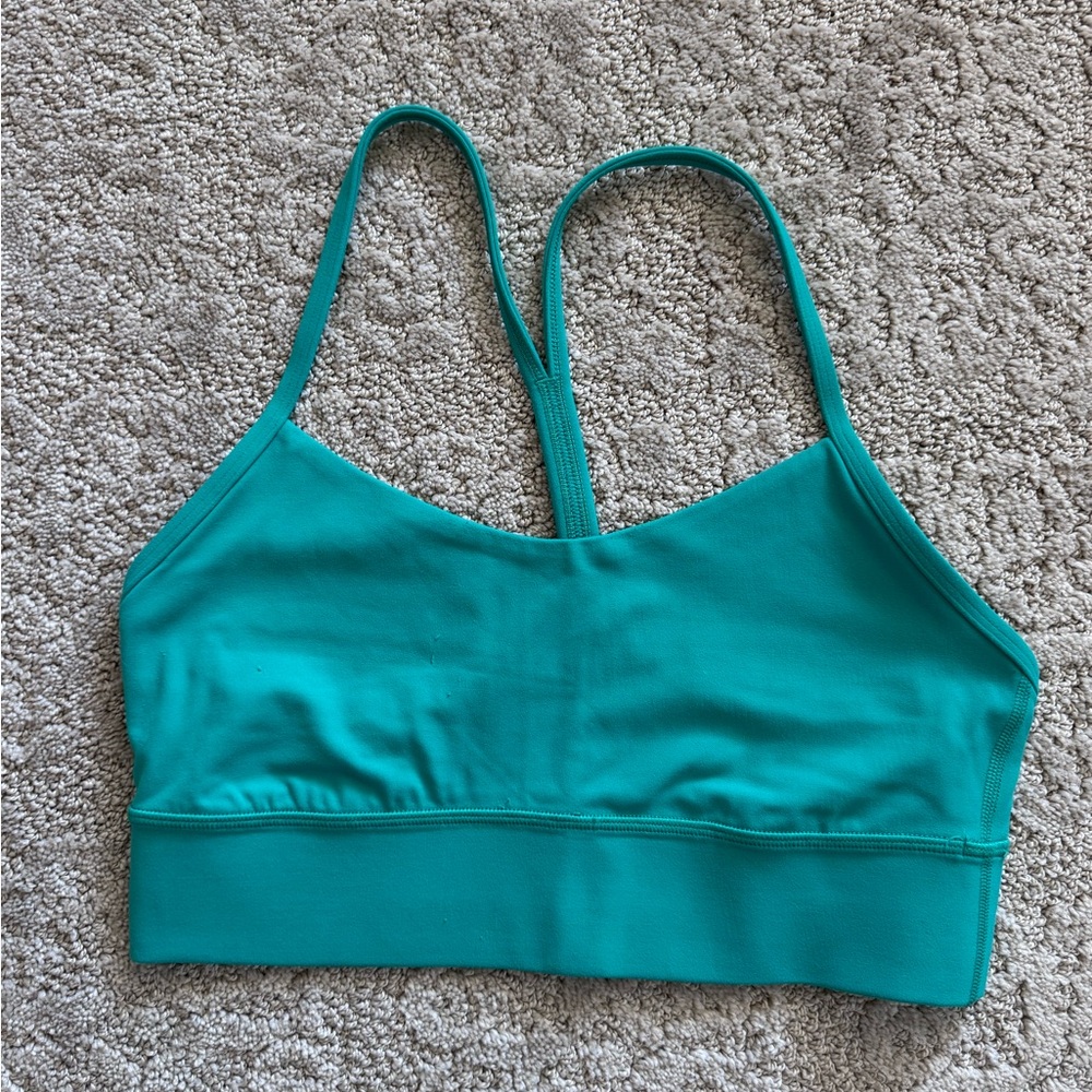 lululemon athletica Kelly Green Flow Y Nulu Longline Bra Light Support A-C cups